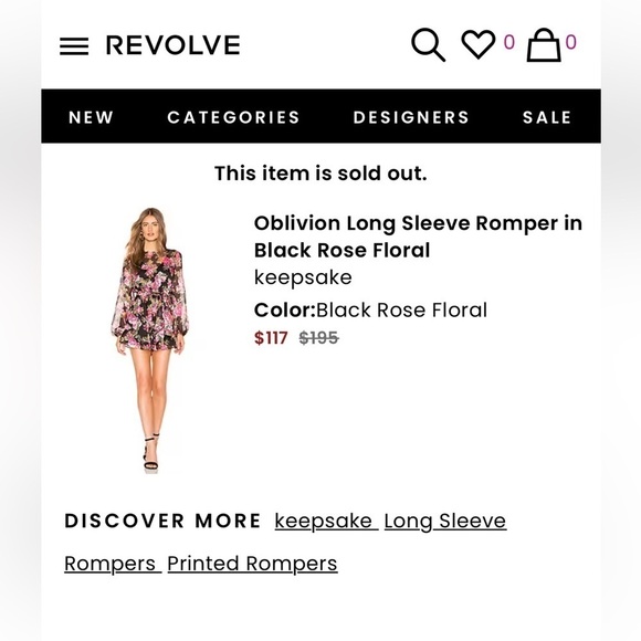 Keepsake the Label Floral Chiffon Romper from Revolve - Picture 3 of 5